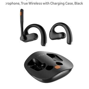S30 Bluetooth  Headset with Microphone, True Wireless with Charging Case, Black